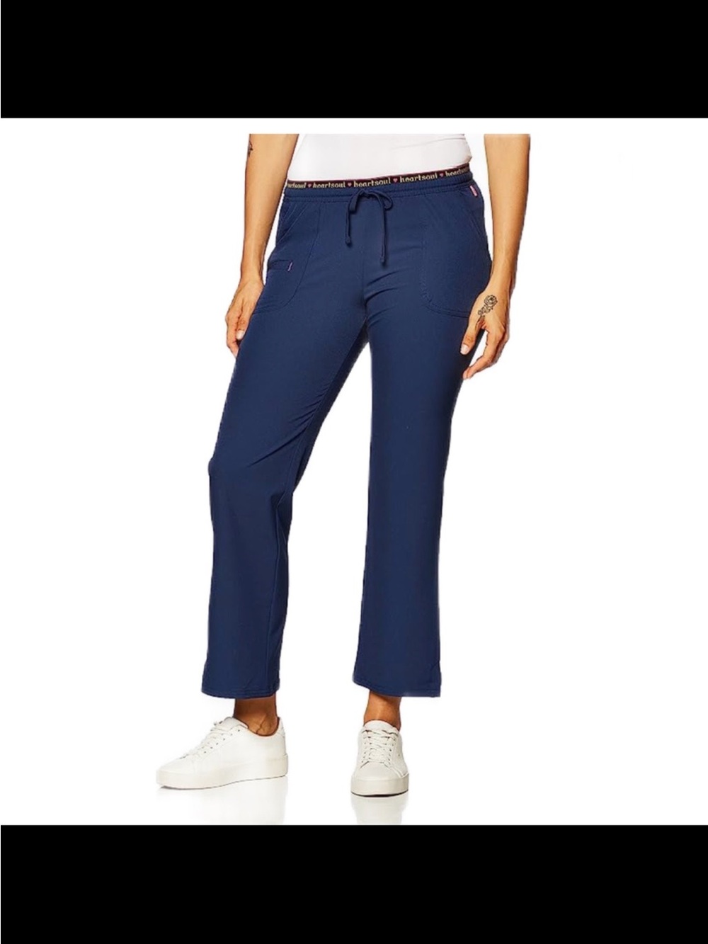 NWOT Women's Heart & Soul Navy Drawstring Casual Pants size Small